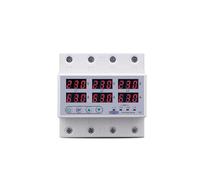 Din Rail 3 Phase Voltage Relay 3P+N Voltmeter Ammeter over and Under Voltage Monitor Relays Protector 63A 230V with N