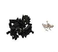 DIN Rail Adapter Clips para fijación Gris DIN Rail Adapter (Black) | Para 5 unidades, incluye tornillos, ajuste perfecto para rieles DIN de 35 mm, fácil montaje sin herramientas, diseño robusto