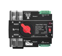 Din Rail ATS 220V 230V Dual Power Automatic Transfer Electrical Selector Switch Uninterrupted 2P 63A 100A 125A(100A)
