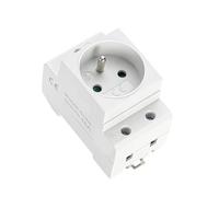 Din Rail Socket Modular Type AC Power Socket Plug EU/FR/US/UK/IT Standard 16A 220V AC Connector Grey AC30 Adapter Connector,práctico