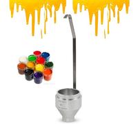 DIN - Vaso de viscosidad de inmersión para pintura, boquilla de flujo de acero inoxidable, capacidad de 100 ml, boquilla de 4 mm de diámetro, ideal para medición de aceite, tinte, salsa, miel