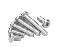 DIN7985 M1 M1.2 M1.6 M2 M2.5 M3 M4 M5 M6 M8 304 cabeza redonda de acero inoxidable tornillo de máquina cabeza de botón perno cruzado(60mm,M3 (50pcs))