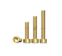 DIN912 Pure Brass Cap Head Screws - M2 M2.5 M3 M4 M5 M6 M8 M10 Hex socket Key Head Bolts for DIY Projects and Repairs (10mm,M2.5(20Pcs))