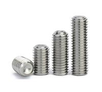 DIN916 2#-56 4#-40 5#-40 6#-32 8#-32 UNC 1/8-40 5/32-32 3/16-24 BSW SUS304 A2 Tornillos de fijación con zócalo hexagonal de acero inoxidable(1-1/4,8-32 UNC (10Pcs))