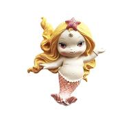 Dinamarca 3D de dibujos animados sirena nevera imán recuerdo regalo, resina hecho a mano Dinamarca refrigerador imán hogar y cocina decoración colección