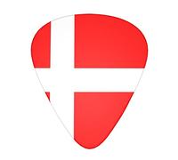 Dinamarca Bandera danesa Púa de guitarra avanzada 12 piezas Tres espesores para bajo, guitarra eléctrica, bolsa de guitarra acústica