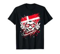 Dinamarca Bandera Dibujo Animado Niños Daneses Camiseta