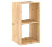 Dinamic Estantería de madera (Al x An x Pr: 70,8 x 36,2 x 33 cm, Capacidad de carga por balda: 50 kg, Número de baldas: 2 ud., Atornillado, Natural)