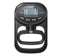 Dinamómetro de mano electrónico compacto con opción de carga USB perfectamente diseñado para medir la fuerza de agarre en casa o gimnasio (negro)