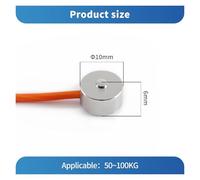 Dinamómetro, Medidor de fuerza digital con sensor celda carga, dinamómetro calibre empuje y presión peso prueba, modo pico/pista ± 0.05% FS(0-10KG Force Gauge)