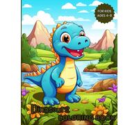 Dinasours Coloring Book: 100 Fun and Easy Coloring Pages