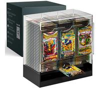 Dinavio Crafthouse - Dispensador Acrílico de 3 Ranuras con Base Negra - Compatible con Potenciadores de Tarjetas TCG y Tarjetas Deportivas