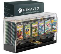 Dinavio Crafthouse Dispensador de 6 ranuras con base negra, se adapta a 240 paquetes de refuerzo para dispensar, compatible con potenciadores de tarjetas coleccionables TCG y potenciadores de tarjetas