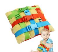 Dinchaakuarry Buckle Plush Doll - Sensory Learning Activity Pillow for todlers | Fine Motor Skill Toy for Kids, montesori Educational Tool, Classroom, Travel-Friendly buckkle Toy for Early Learning