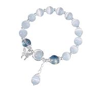 Dinchaakuarry Cat Butterfly Bead Bracelet | Adjustable Kitten Eye Gemstone Bangles,Jewelry Bracelet, Clothing Matching Accessories, For Birthday Christmas