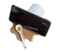 Dinchaakuarry Cell Phone Stand - Coffee Spill Pattern Holder, Cellphone Cradle | Practical Desk Accessory with Multi-Use Scenario Convenient Organizer For Office, Video Recording, Streaming, Watching