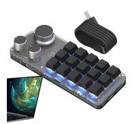 Dinchaakuarry Copiar y Pegar Teclado, Teclado programable - Teclado mecánico programable con una Mano,Accesorios de Trabajo y Juegos, Teclado de Pasta Copia Cortes para la edición de vídeo en