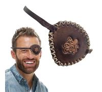 Dinchaakuarry Felt Skull Captain Eye Patch - Cosplay Prop, for Adult Kid, Costume | Adjustable Crossbone Gothic Cover Suitable Halloween Party Role Play Stage Performance Pirate Accessory, 5cm/1.96in