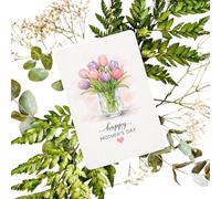 Dinchaakuarry Happy Mothers Day Postcard Floral Greeting Cards For Family
