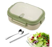Dinchaakuarry Leakproof Stainless Steel Lunch Box | Stainless Steel Food Container | Leakproof Divided Microwave Safe with Chopsticks Spoon Food Storage for Work Picnic Meat Vegetable