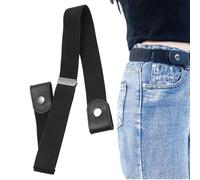 Dinchaakuarry No Buckle Waist Belt Elastic Adjustable, Invisible Adjustables Fashion Accessory Stretch Fit Scratch Free Design | Ideal for Men Women Daily Wear Jeans Pants Travel Outdoor Comfort Use