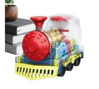 Dinchaakuarry Toy Trains | Battery Operated Kids Gear Vehicle with Light and Music - Small Gear Trains - for Birthday Christmas Home School Kindergarten Nursery Boys Girls