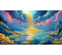 Dinero Puzzle Imposible,desafío for Adults Juego edugatoivo 1000 Piezas Obra de Arte de Juego de para Adultos, Regalos a Partir de 14 Años 38x52cm/1000pcs