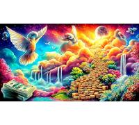 Dinero Puzzles Imposible,desafío para Adultos Juego Educativo 1000 Piezas Obra de Arte de Juego de para Adultos y niños 38x52cm/1000pcs