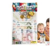 Dinero realista, juego de banca para niños | Accesorios de juego de rol para niños para la escuela, hogar, viajes, cumpleaños, fotografía, película, educación en casa