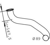 DINEX 22137 Tubo de escape para DAF LF 45 LF 55