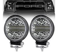 Dinfu Redonda Offroad Flood lumière de 4 "126W Techo de conducción todoterreno con trabajo luz antiniebla para Jeep, SUV, camión, cazadores