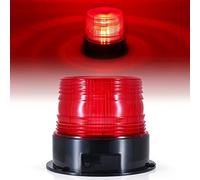 Dinfu rotativo led bateria LED rojo, 12V-24V luz roja de advertencia con magnético para coche tractor carrito de golf UTV remolque SUV vehículos de emergencia departamentos de bomberos