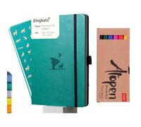 Dingbats* Cuaderno A5 de Tapa Dura y Rotuladores Ātopen de Doble Punta