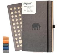 Dingbats Cuaderno A4 Wildlife extragrande Elefante gris, tapa dura, cierre elástico y marcador