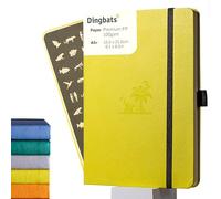 Dingbats* - Earth Cuaderno A5 Punteado - Mediano Libreta de Tapa Dura Cuero PU - Cierre Elástico, Soporte para bolígrafos, Marcador