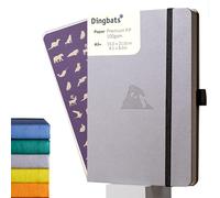 Dingbats* - Earth Cuaderno A5 Punteado - Mediano Libreta de Tapa Dura Cuero PU - Cierre Elástico, Soporte para bolígrafos, Marcador