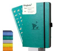 Dingbats* - Earth Cuaderno A5 Punteado - Mediano Libreta de Tapa Dura Cuero PU - Cierre Elástico, Soporte para bolígrafos, Marcador