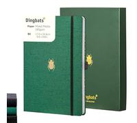 Dingbats* Pro B5 Grande Cuaderno En Blanco Con Caja de Regalo - Libreta con Cubierta Textil, Encuadernada con Hilo - Cierre Elástico, Marcador