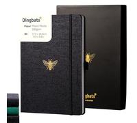 Dingbats* - Pro B5 Grande Cuaderno En Blanco Con Caja De Regalo - Libreta Con Cubierta Textil Negra, Encuadernada Con Hilo - Cierre Elástico, Marcador