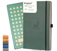 Dingbats* - Vida Silvestre Cuaderno A4 Punteado - Extra Grande Libreta de Tapa Dura Cuero PU - Cierre Elástico, Soporte para bolígrafos, Marcador (Wildlife)