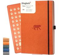 Dingbats* - Vida Silvestre Cuaderno A4 Punteado - Extra Grande Libreta De Tapa Dura Cuero PU - Cierre Elástico, Soporte Para Bolígrafos, Marcador