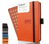 Dingbats* - Vida Silvestre Cuaderno A6 Punteado - Libreta de Bolsillo de Tapa Dura Cuero PU - Cierre Elástico, Soporte para bolígrafos, Marcador