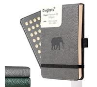 Dingbats* - Vida Silvestre Reporter Cuaderno A6 Cuadriculado - Libreta Tapa Dura Cuero PU - Cierre Elástico, Soporte para bolígrafos, Marcador