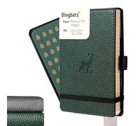 Dingbats* - Vida Silvestre Reporter Cuaderno A6 Punteado - Libreta de Bolsillo Tapa Dura Cuero PU - Cierre Elástico, Soporte para bolígrafos, Marcador
