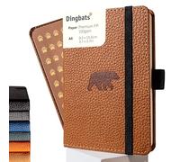 Dingbats - Wildlife Cuaderno De Bolsillo Con Páginas Rayadas, Oso Pardo, A6 - Cuero Pu - Papel Crema, De 100 Gsm, A Prueba De Tinta
