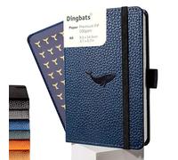 Dingbats - Wildlife Cuaderno De Bolsillo Punteado, Ballena Azul, A6 - Tapa Dura - Papel Crema, De 100 Gsm, A Prueba De Tinta