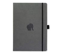 Dingbats - Wildlife Cuaderno Extra Grande Con Páginas Cuadriculadas, Elefante Gris, A4 - Cuadernos De Tapa Dura - Papel Crema A Prueba De Tinta 100gsm