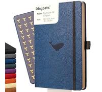 Dingbats - Wildlife Cuaderno Mediano En Blanco, Ballena Azul, A5 - Tapa Dura - Papel Crema, A Prueba De Tinta De 100 Gsm