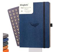 Dingbats* Wildlife Soft Cover A5+ Blue Whale Notebook - Dotted