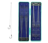 Dingbear 20 Juegos de Anzuelos Sin Púas Juego de Anzuelos Dobles, Aparejos de Pesca, Accesorios de Pesca en Mar, Adecuados para Agua Dulce y Salada (8#)